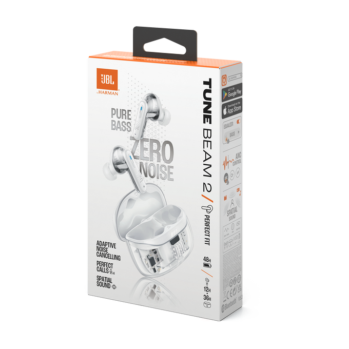 JBL Tune Beam 2 Ghost Edition - Ghost White - True Wireless Noise Cancelling Earbuds - Detailshot 15 image number null